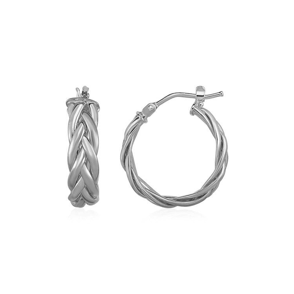 Sterling Silver Double Braided Hoop Earrings | Silver Earrings | Jewelry &  Watches | Shop The Exchange